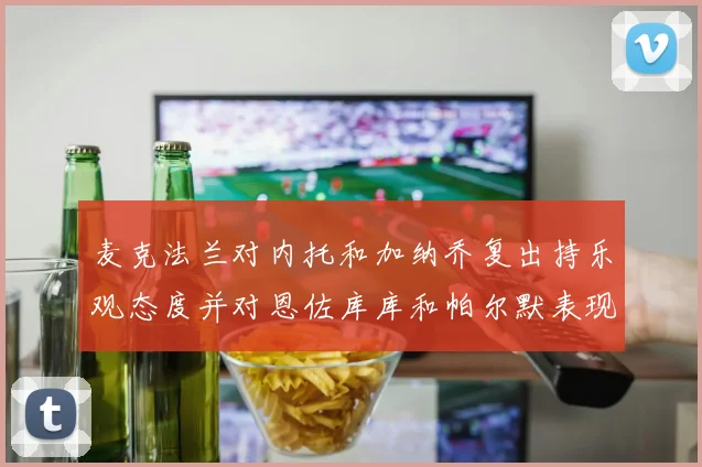 麦克法兰对内托和加纳乔复出持乐观态度并对恩佐库库和帕尔默表现表示满意